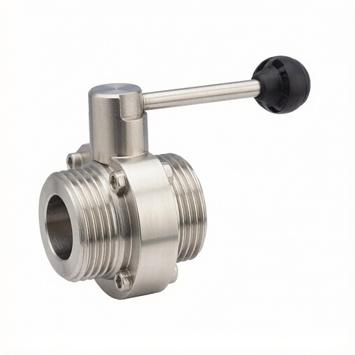 Sanitary SMS Threaded Butterfly Valve